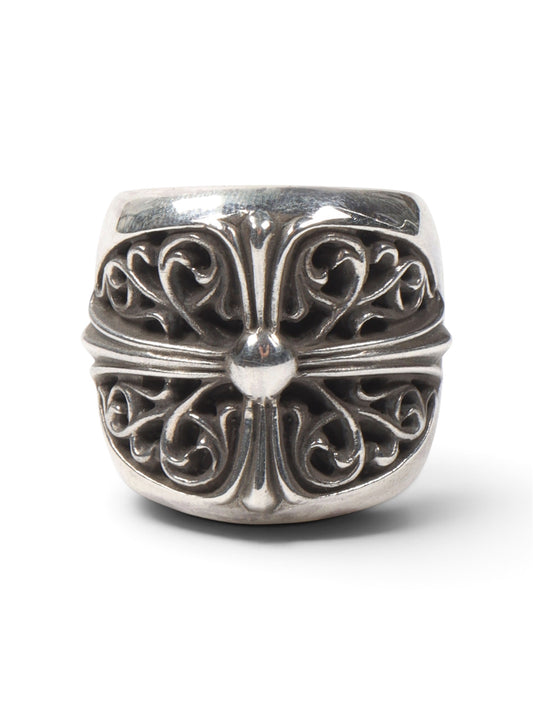 (11US) Chrome Hearts Large Oval Cross Ring