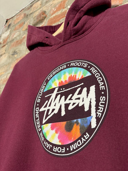 Stussy Tye Dye Logo Hoodie Sz S