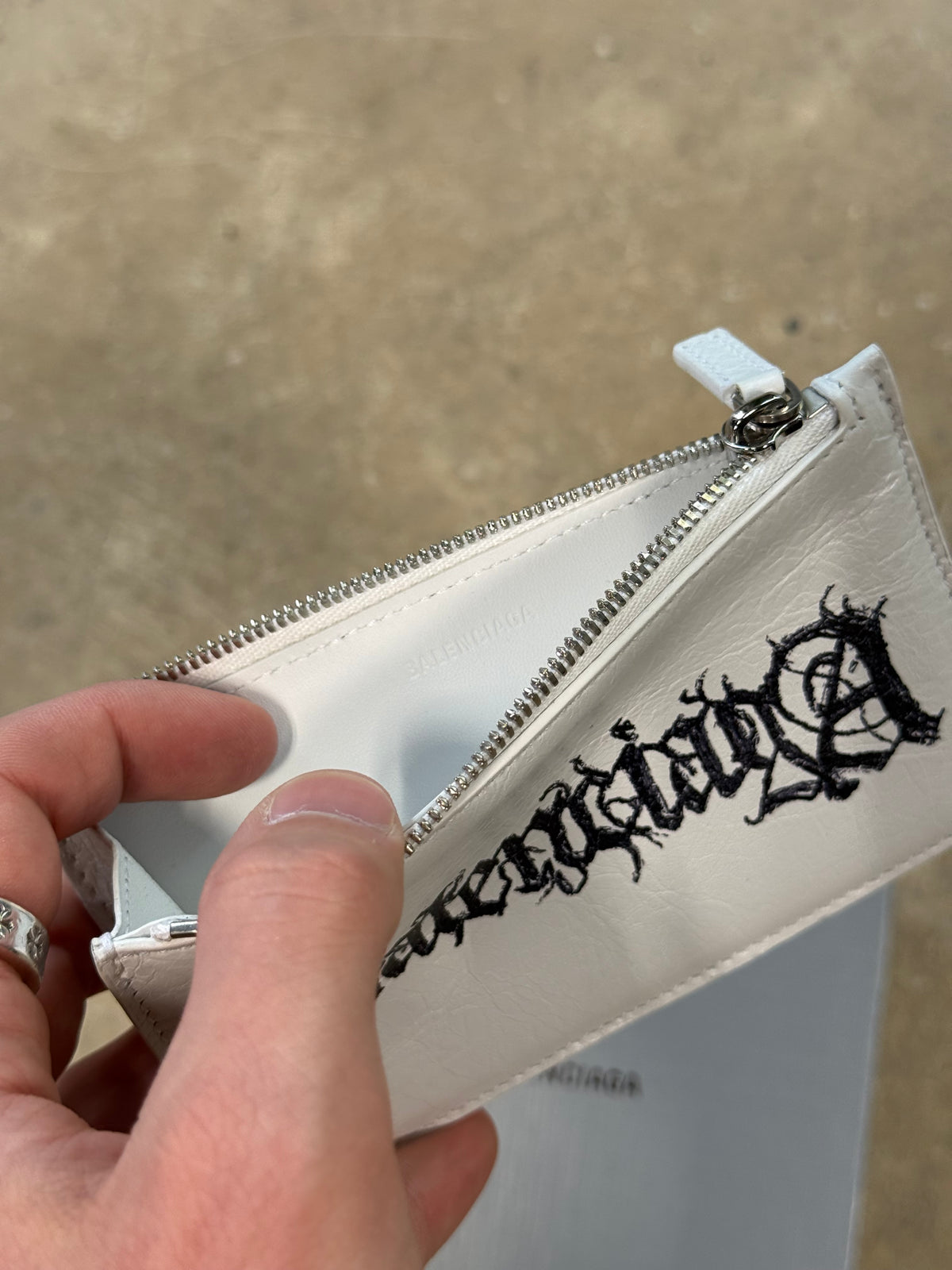(OSFA) Balenciaga Metal Logo Wallet