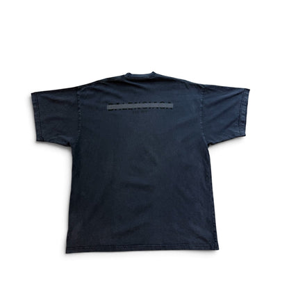 (M) Balenciaga Taped Logo Black Tee