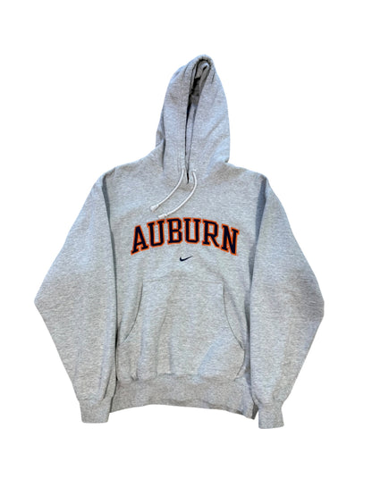 (S) Vintage Auburn Nike Grey Spell Out Hoodie