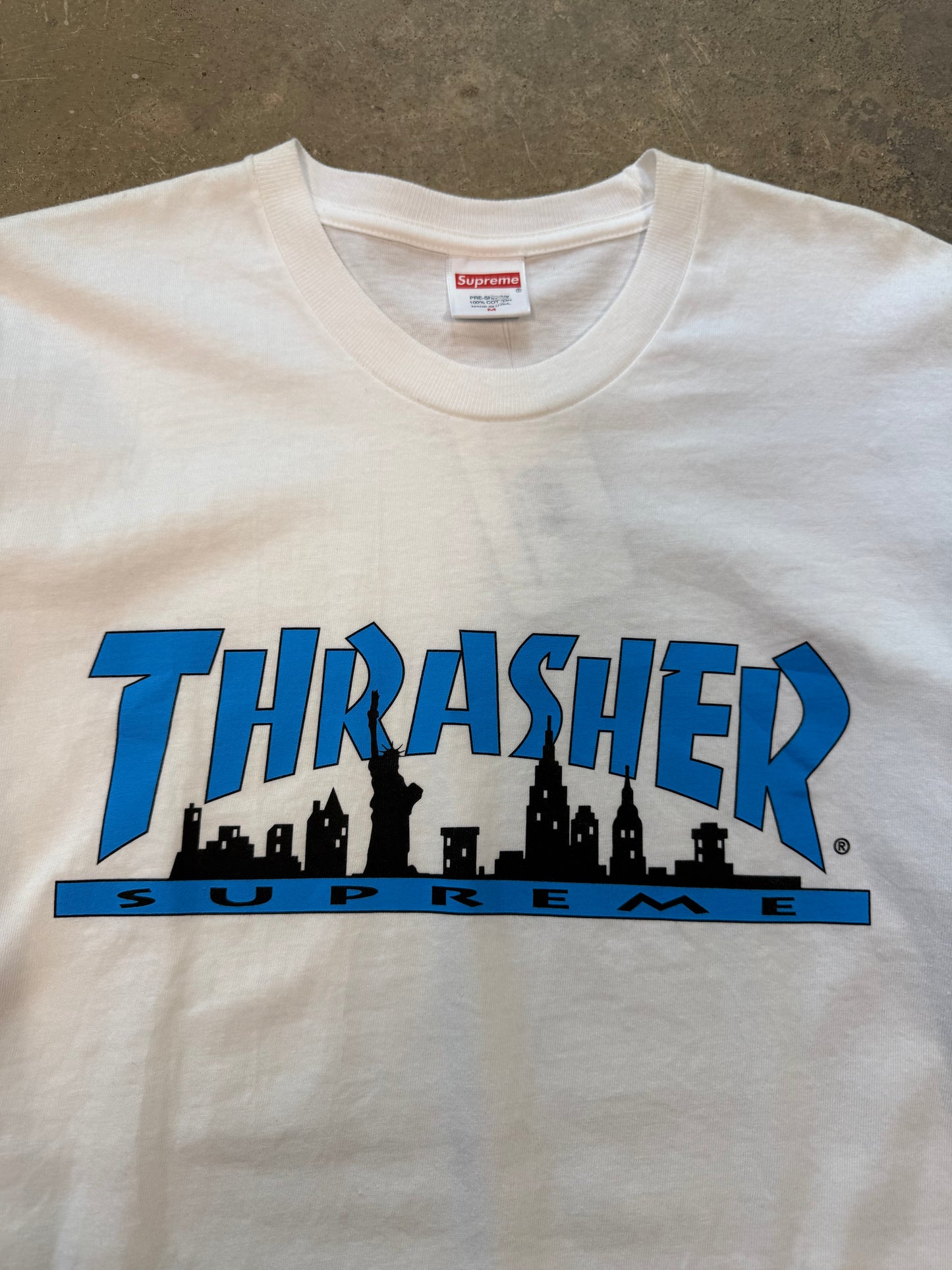 (M) Supreme Thrasher Skyline Tee White