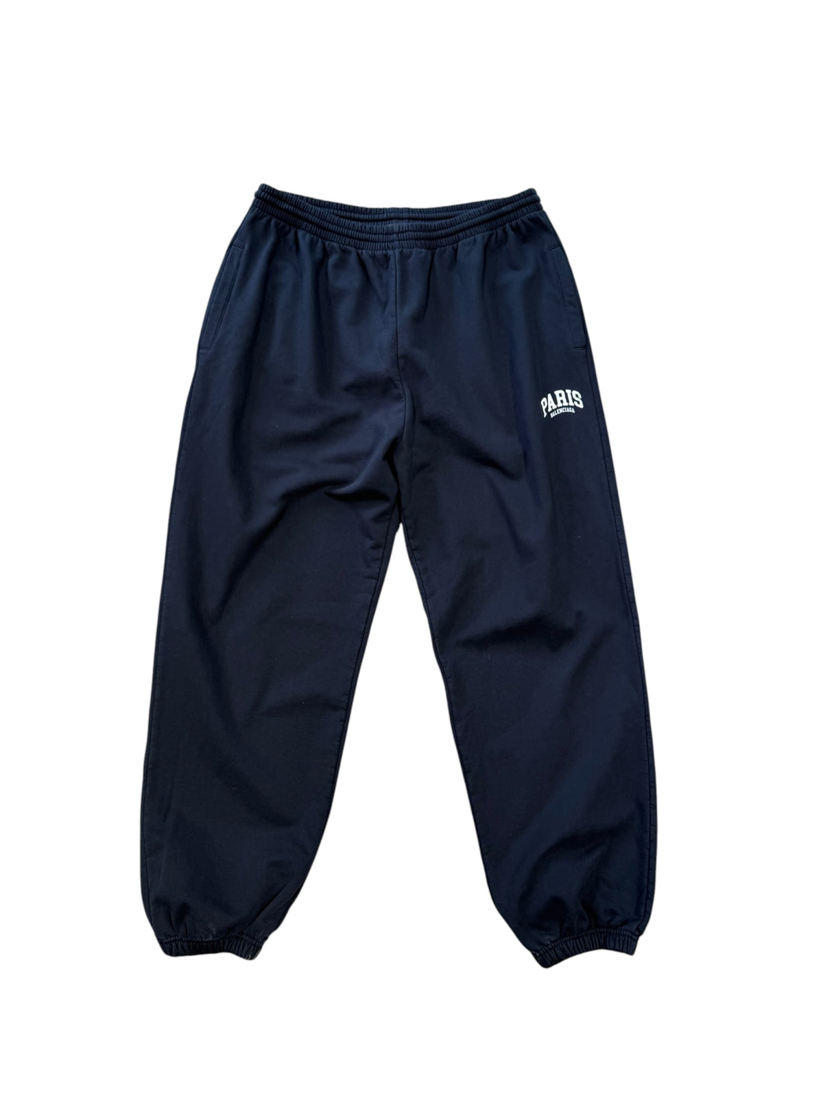 (L) Balenciaga Paris Utility Logo Black Sweatpants