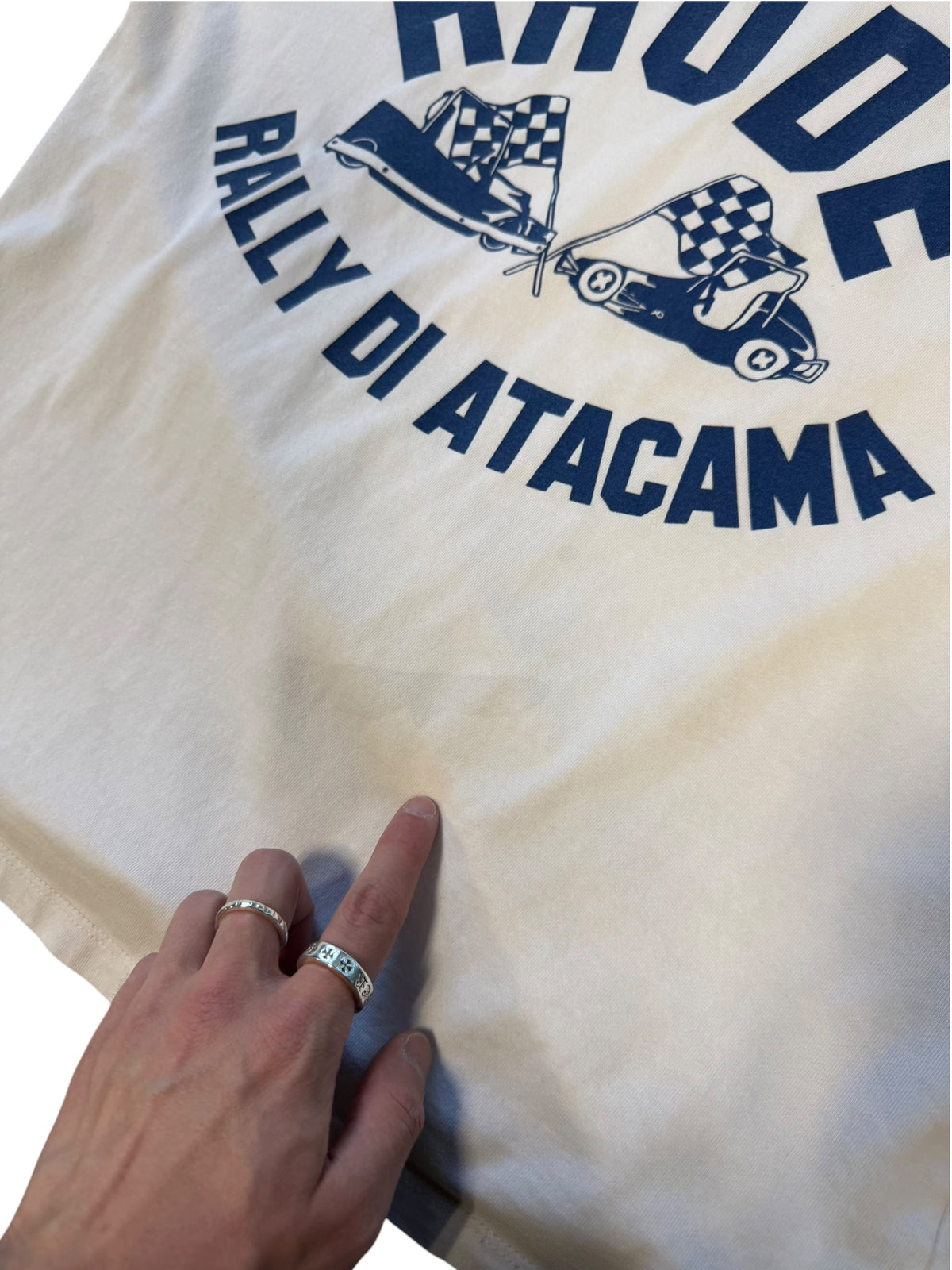 (S) Rhude Rally Racing White Tee