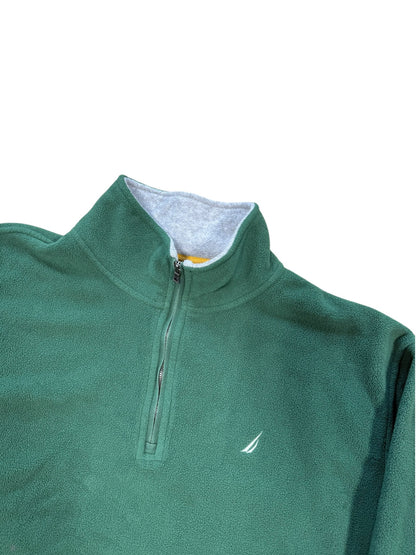 (XL) Vintage Y2K Nautica Fleece Quarter Zip Sweater