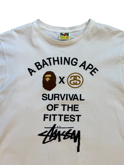 (XL) Bape x Stussy Survival Of The Fittest Tee