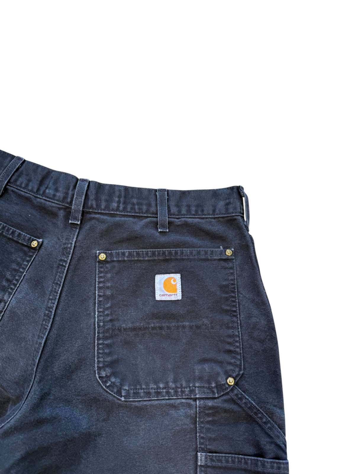 (32) Carhartt Double Knee Cut Off Shorts Black