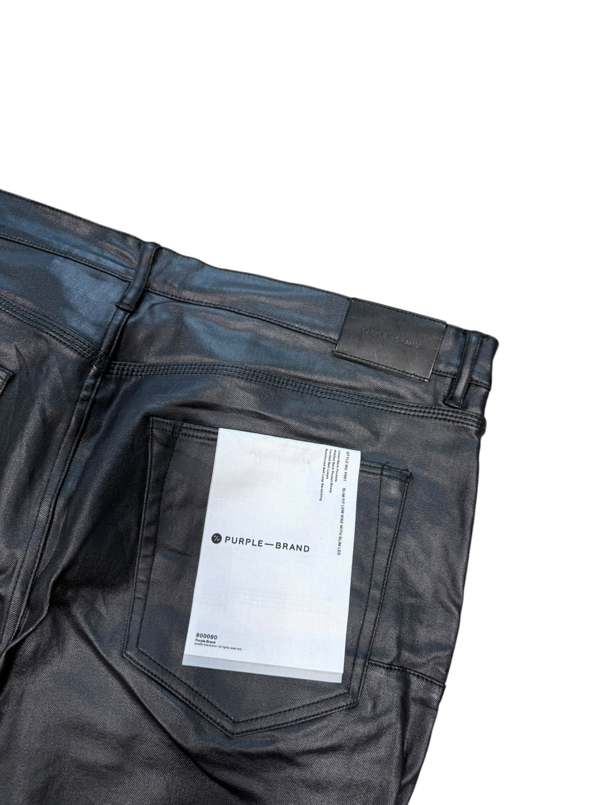 (40) Purple Waxed Leather Jeans