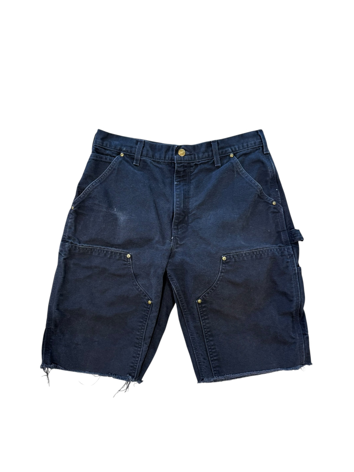 (32) Carhartt Double Knee Cut Off Shorts Black