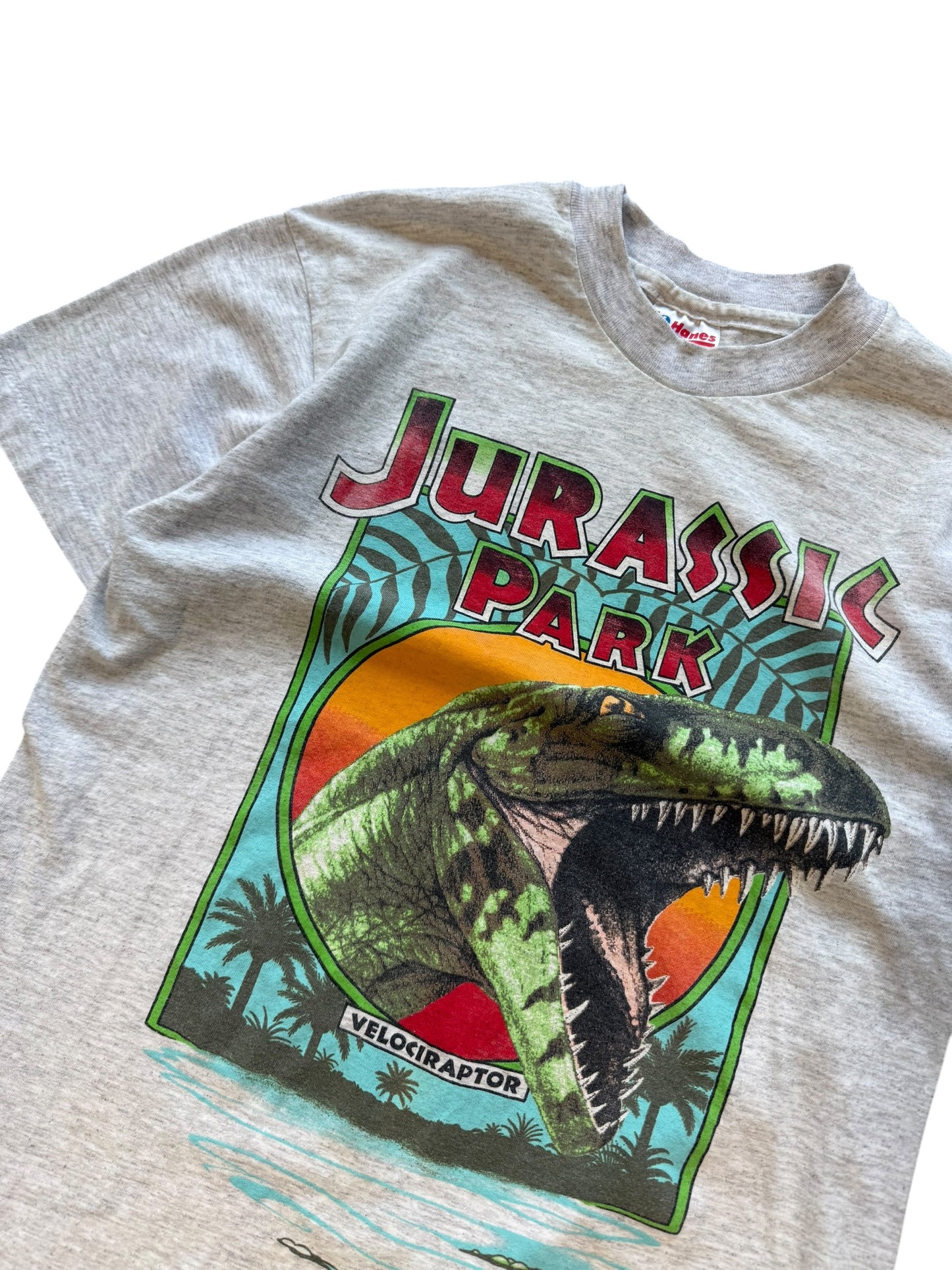 (M) 1993 Jurassic Park Velociraptor T-Shirt