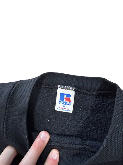 (M) 90’s Russell Blank Black Crewneck