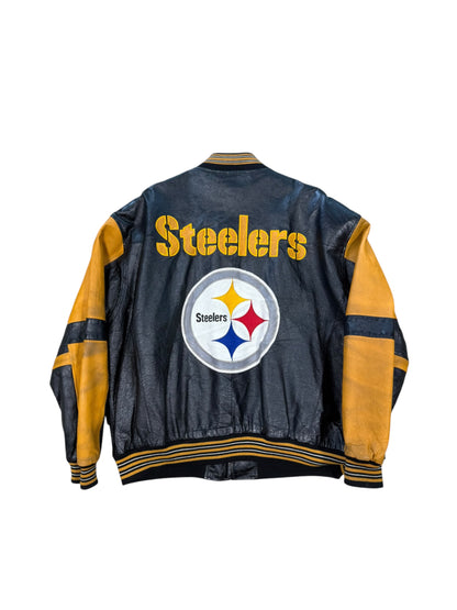 (XXL) 90’s Pittsburgh Steelers NFL Leather Jacket