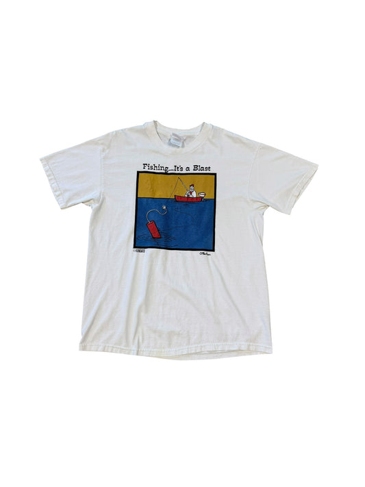 (L) 90’s Fishing Is A Blast Humour Tee