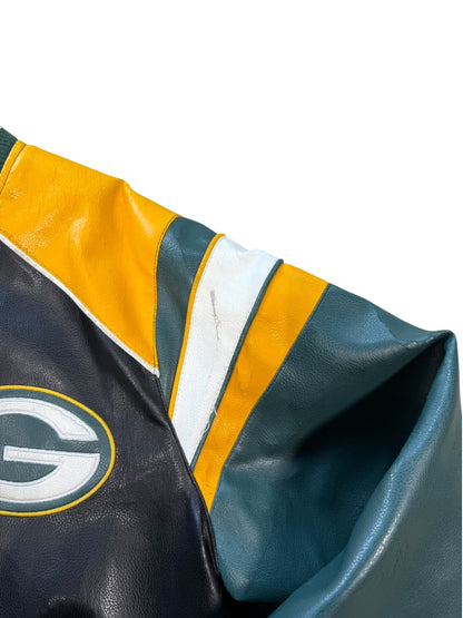 (S) Vintage Green Bay Packers NFL Leather Jacket