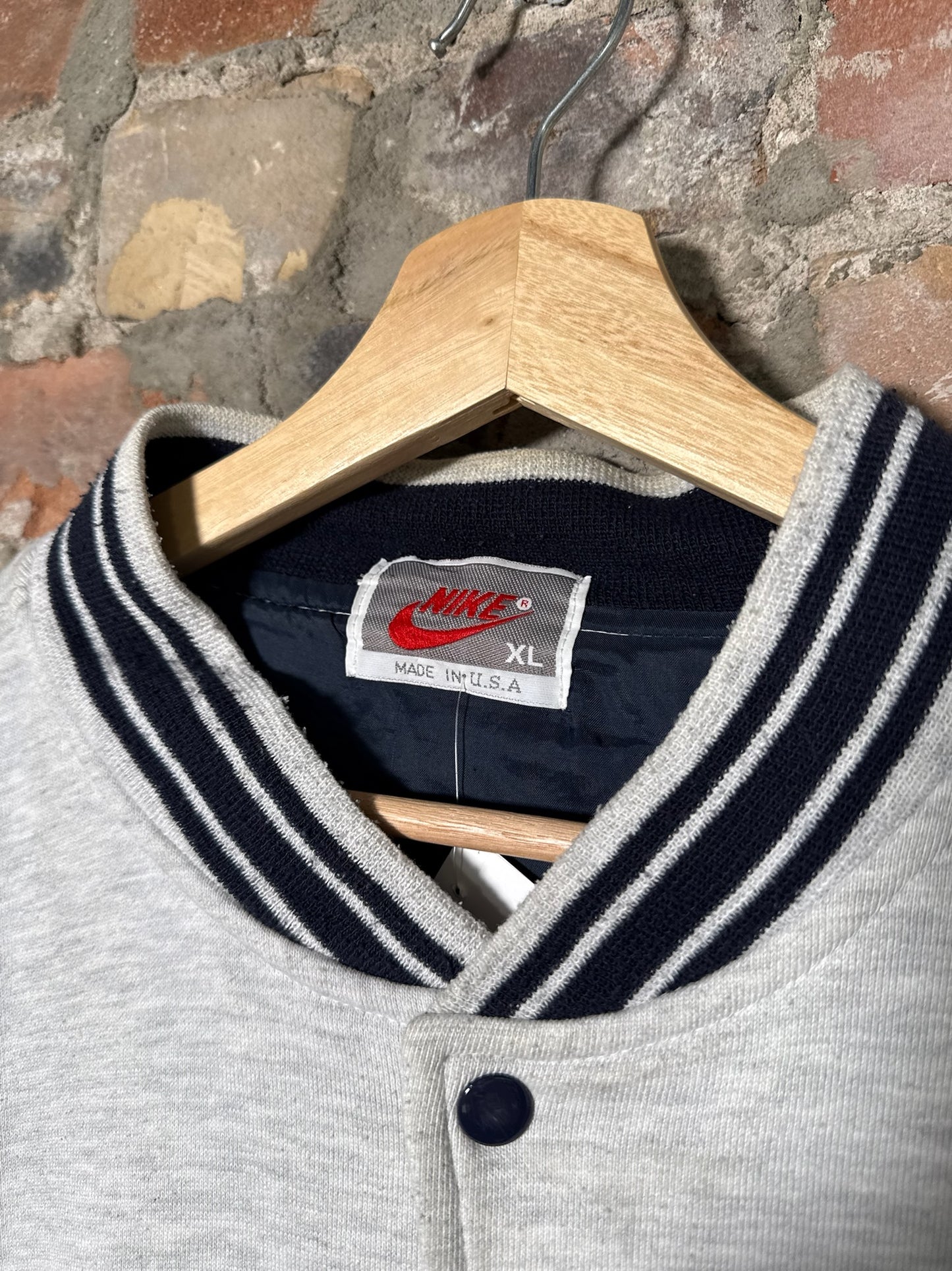 90’s Nike Button Up Grey Sweater Sz XL