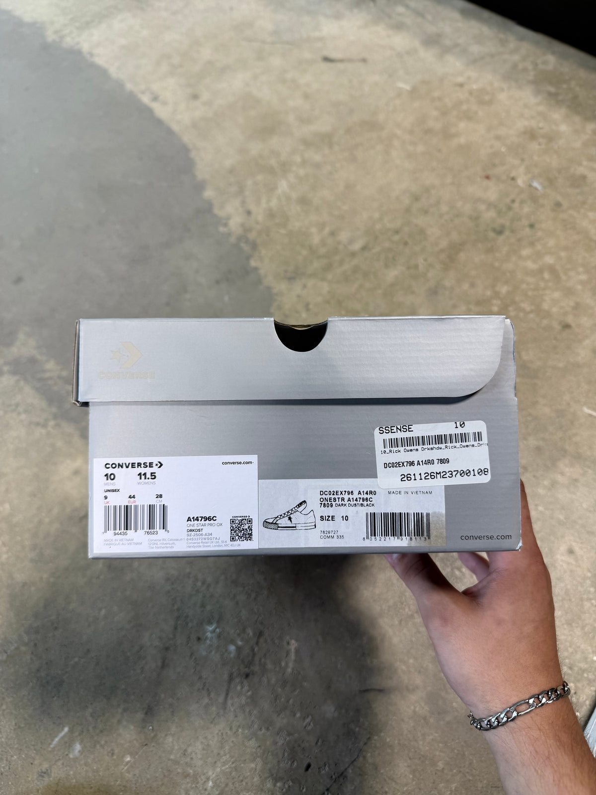 (10M) Rick Owens DRKSHDW x Converse Dark Dust