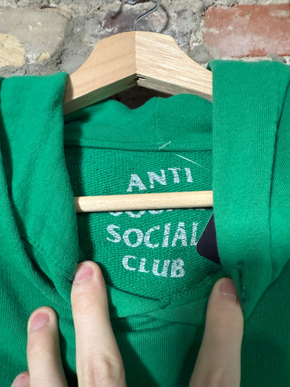 Anti Social Social Club Smoke & Mirrors Green Hooded Sweater Sz M