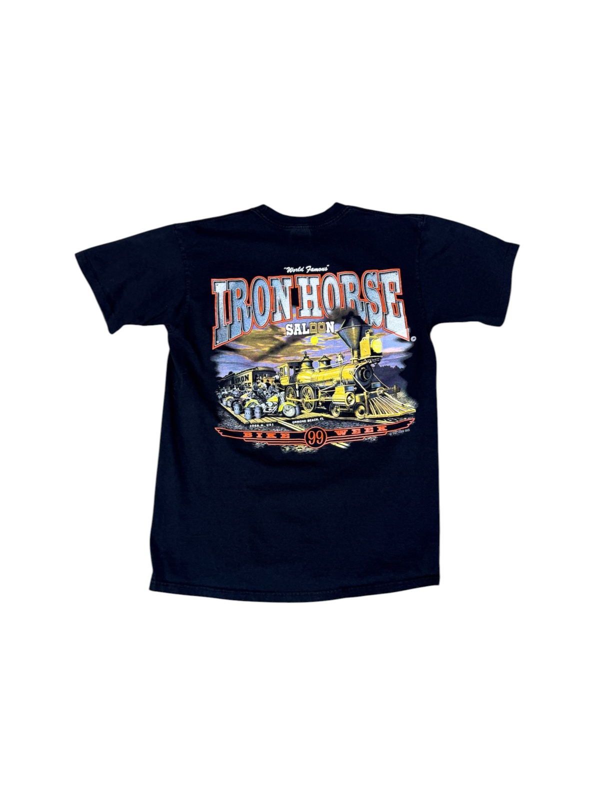 (L) 1999 Iron Horse Saloon Train Tee Black