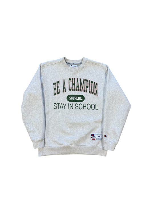 Supreme Champion Stay In School Crewneck Sz M