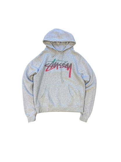 (L) Stussy Logo Spell Out Hoodie