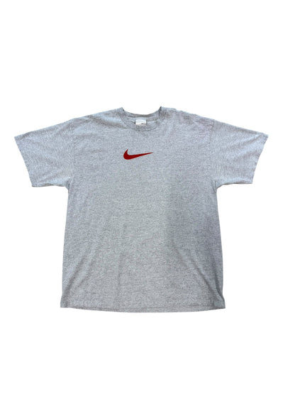(XL) Vintage Nike Red Swoosh Middle Logo Tee