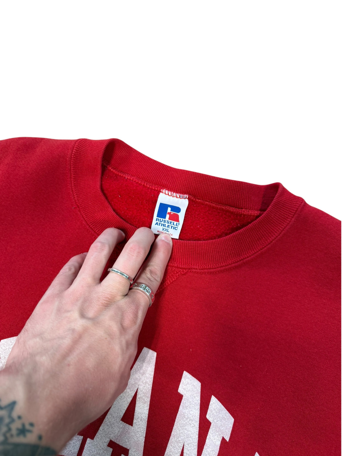 (XXL) 90’s Indiana State Red Russell Crewneck