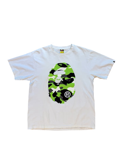 (XL) Bape Big Head Ape Tee White