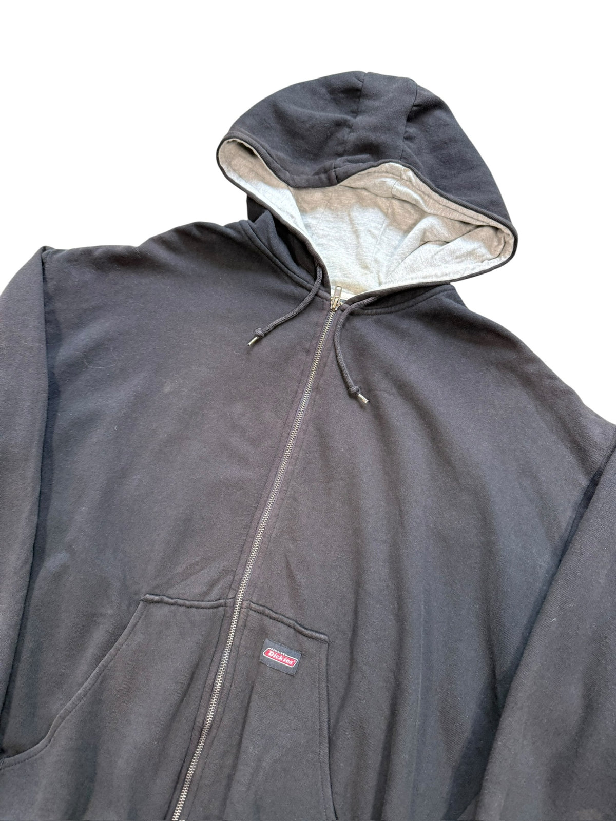 (XL) Vintage Dickies Thermal Black Zip Up Hoodie