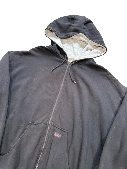 (XL) Vintage Dickies Thermal Black Zip Up Hoodie