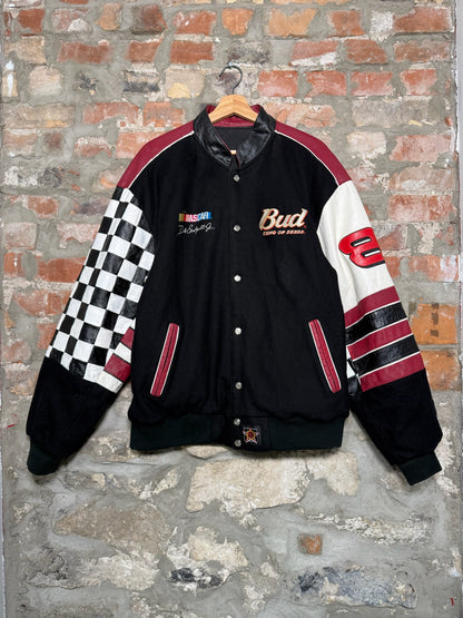 1990s Budweiser Jeff Hamilton NASCAR Racing Jacket Sz L