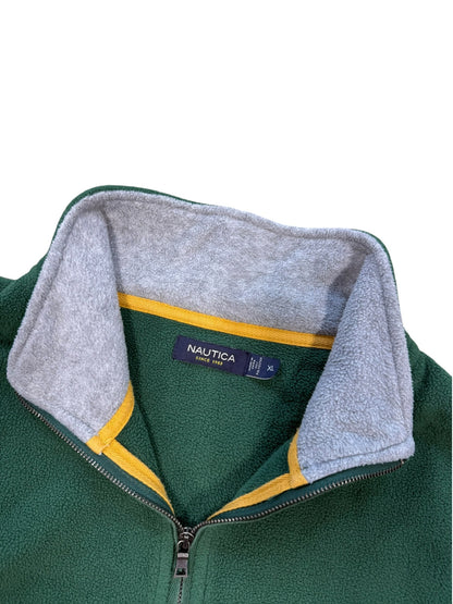 (XL) Vintage Y2K Nautica Fleece Quarter Zip Sweater