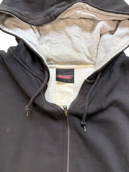 (XL) Vintage Dickies Thermal Black Zip Up Hoodie