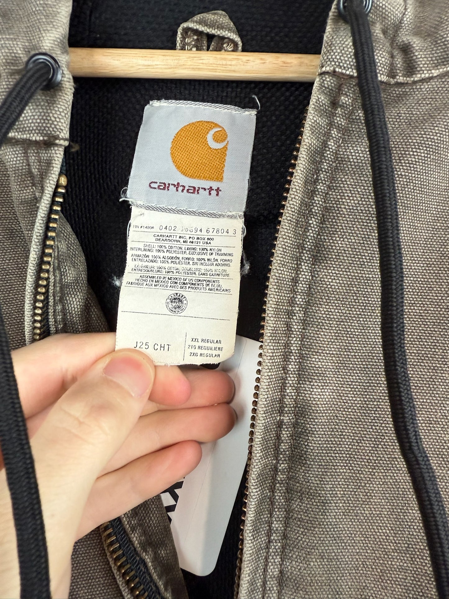 2000s Carhartt Brown Hooded Jacket Sz XXL