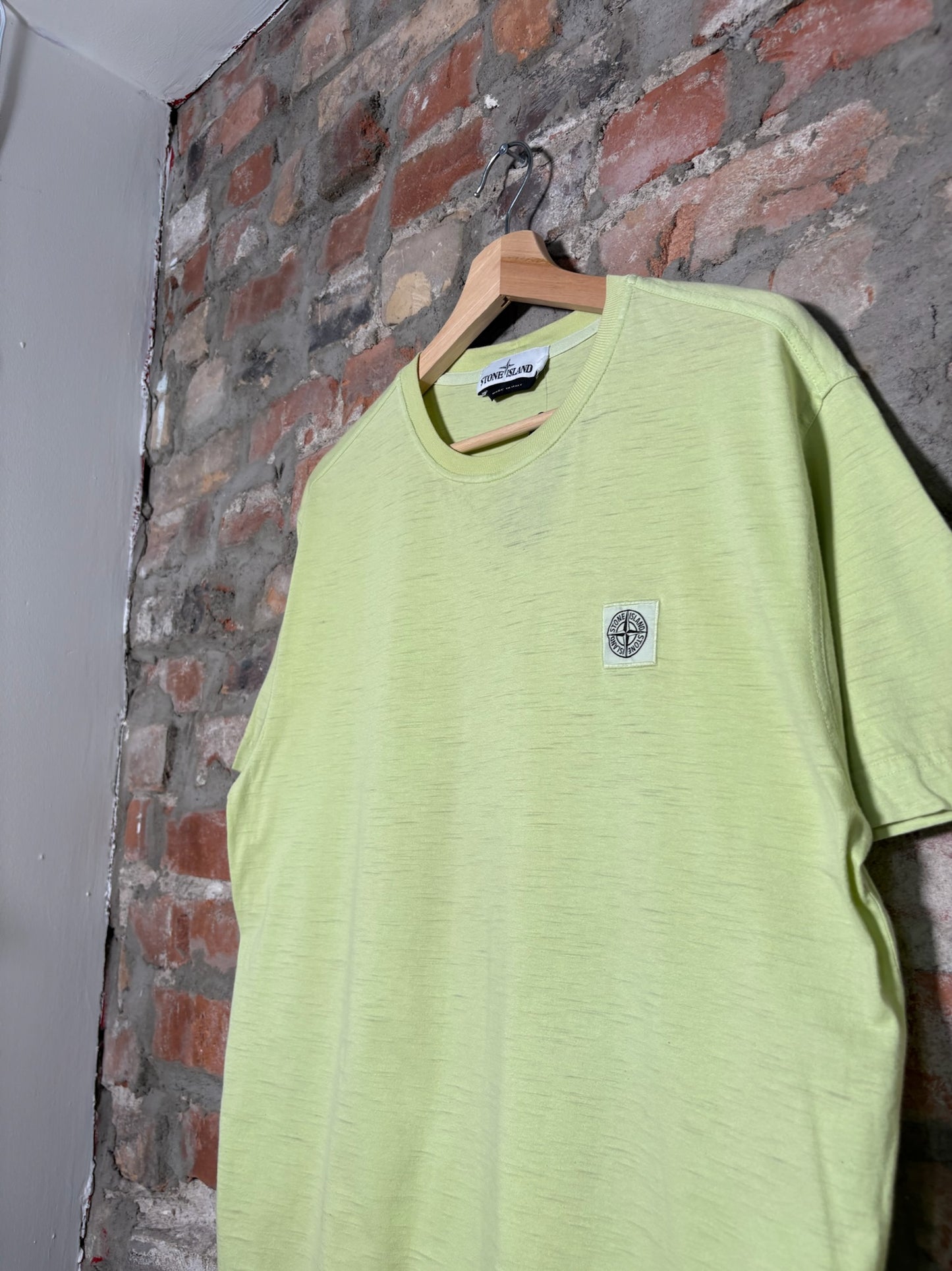 Stone Island Lime Green Tee Sz L