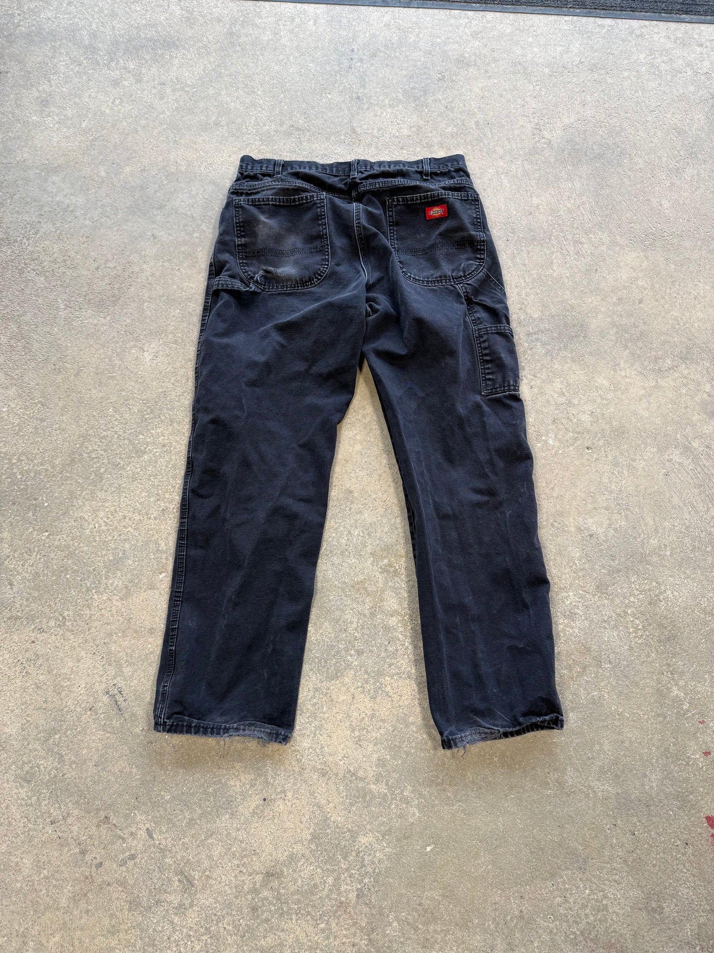 (36 Waist) Vtg Dickes Black Carpenter Pants