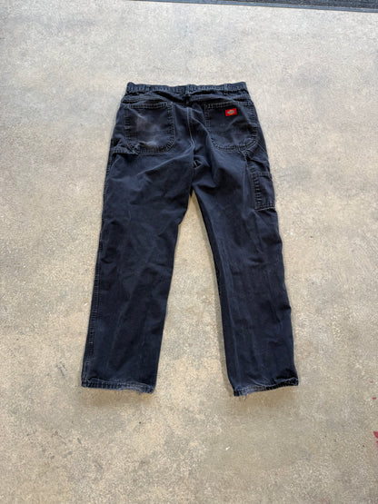 (36 Waist) Vtg Dickes Black Carpenter Pants
