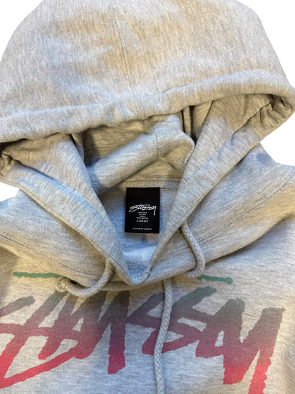 (L) Stussy Logo Spell Out Hoodie