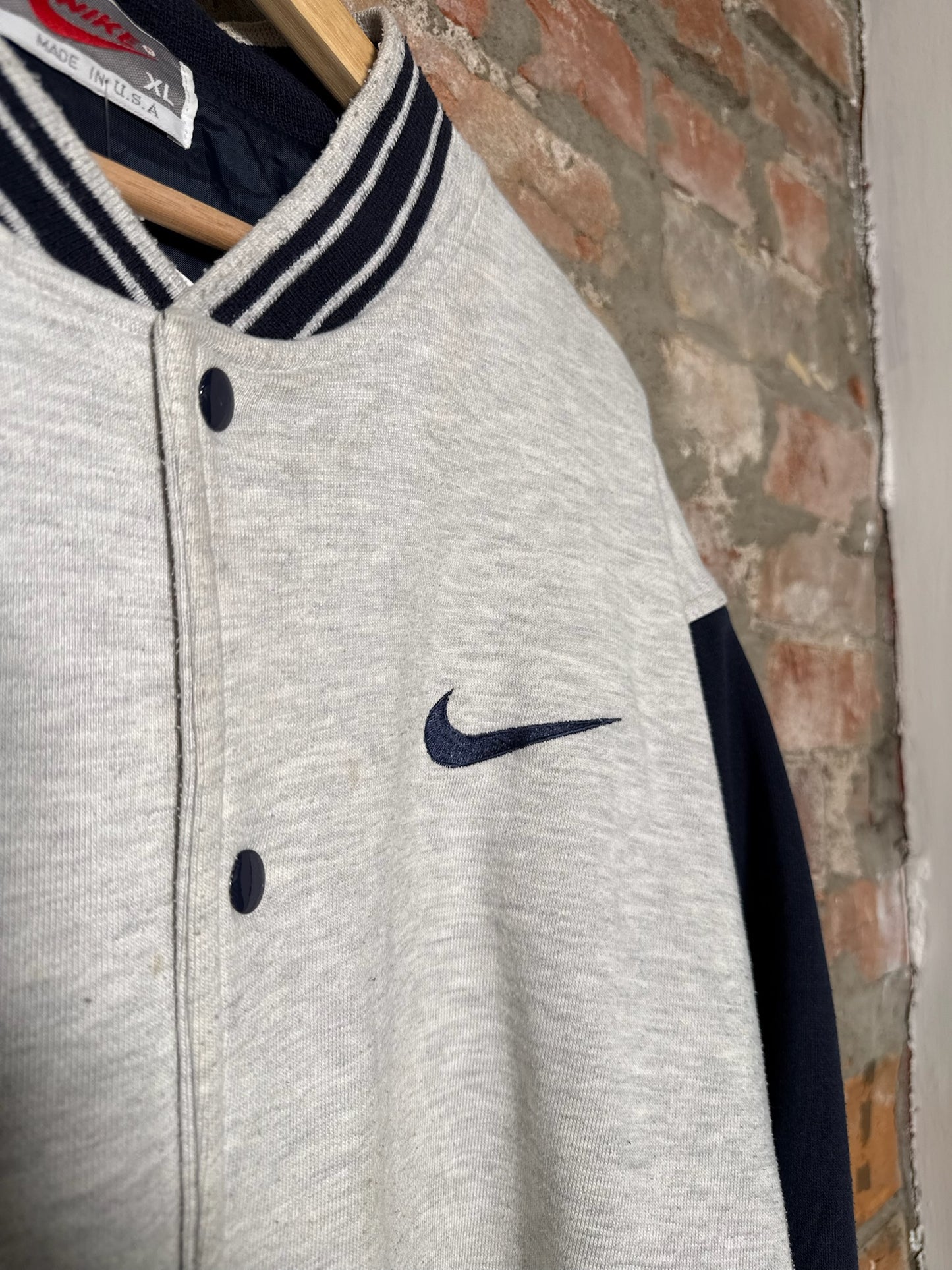 90’s Nike Button Up Grey Sweater Sz XL