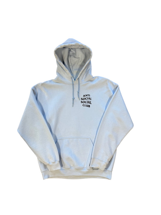 Anti Social Social Club Classic Logo Blue Hoodie Sz L