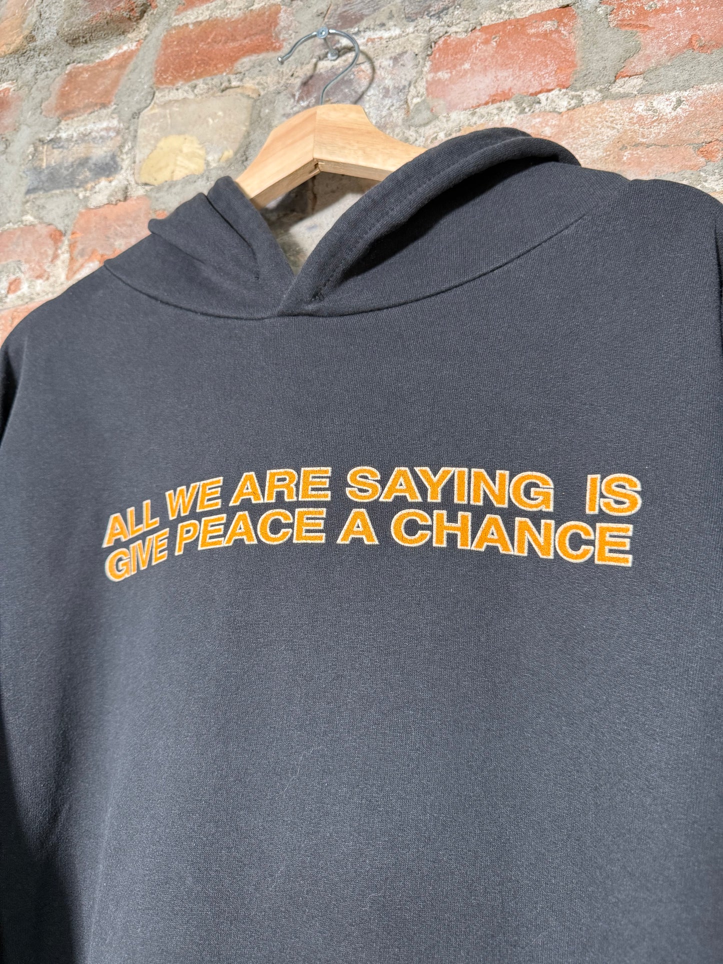 2001 John Lennon Give Peace A Chance Hoodie Sz L