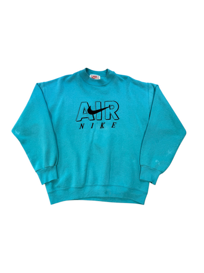 (L) 90’s Nike Teal Bootleg Crewneck