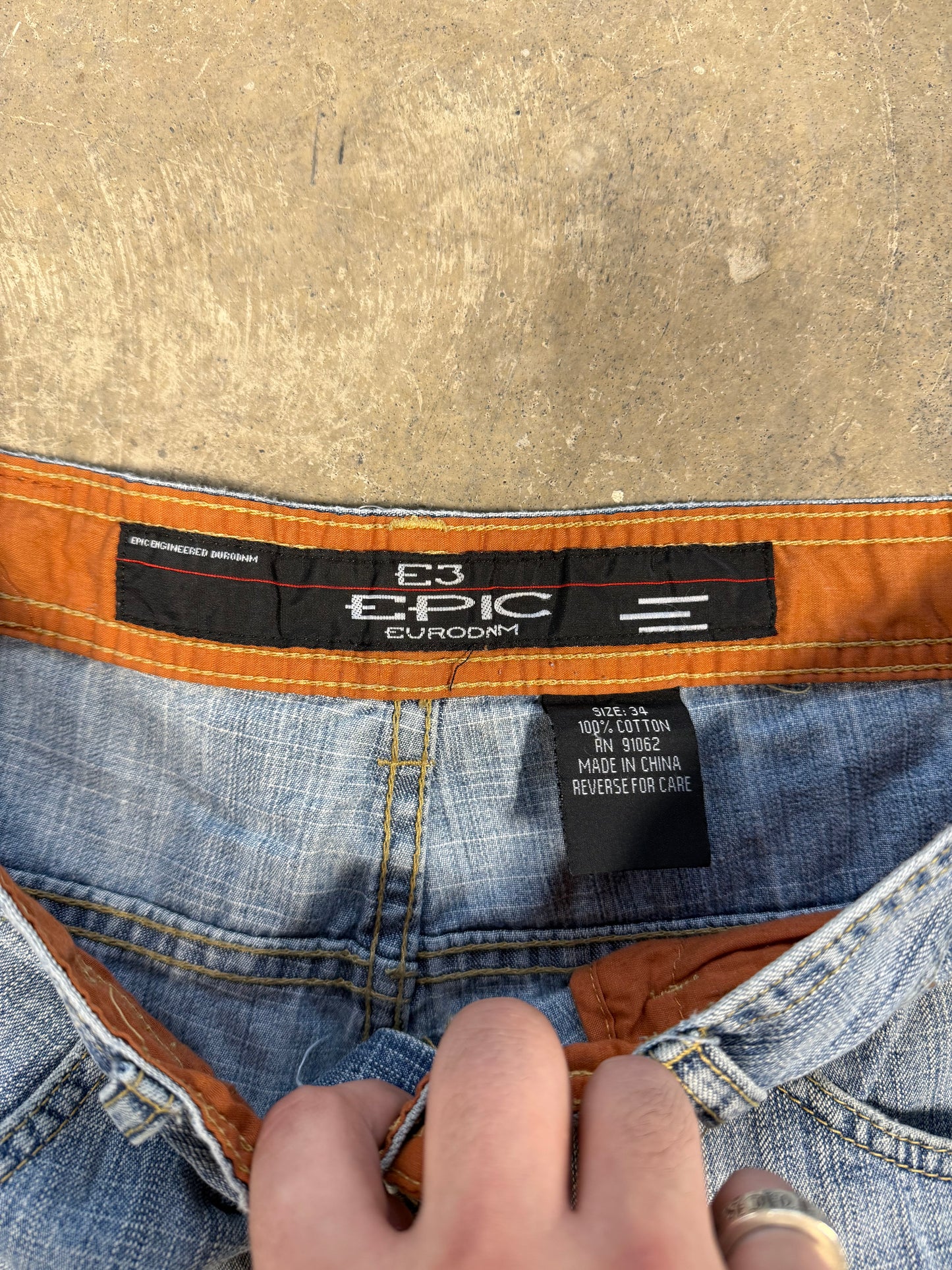 (34W) Y2k Epic Eurodnm Denim Shorts