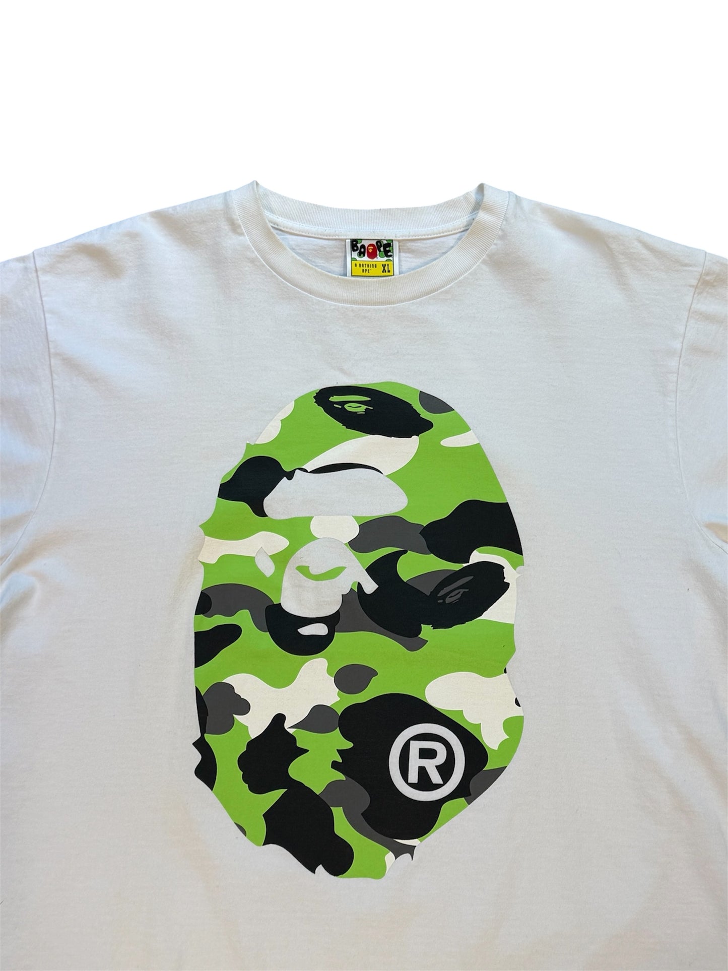 (XL) Bape Big Head Ape Tee White