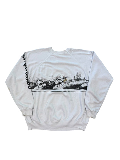(XL) 80’s Colorado Ski Resort Wrap Around Print Sweatshirt
