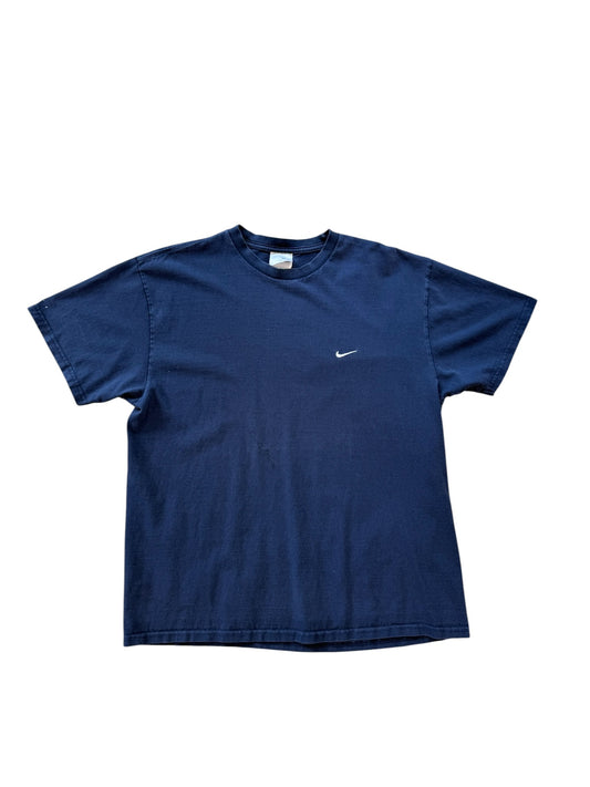 (L) Y2K Nike Navy swoosh Tee