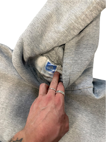 (XL) Vintage Adidas Middle Logo Grey Hoodie
