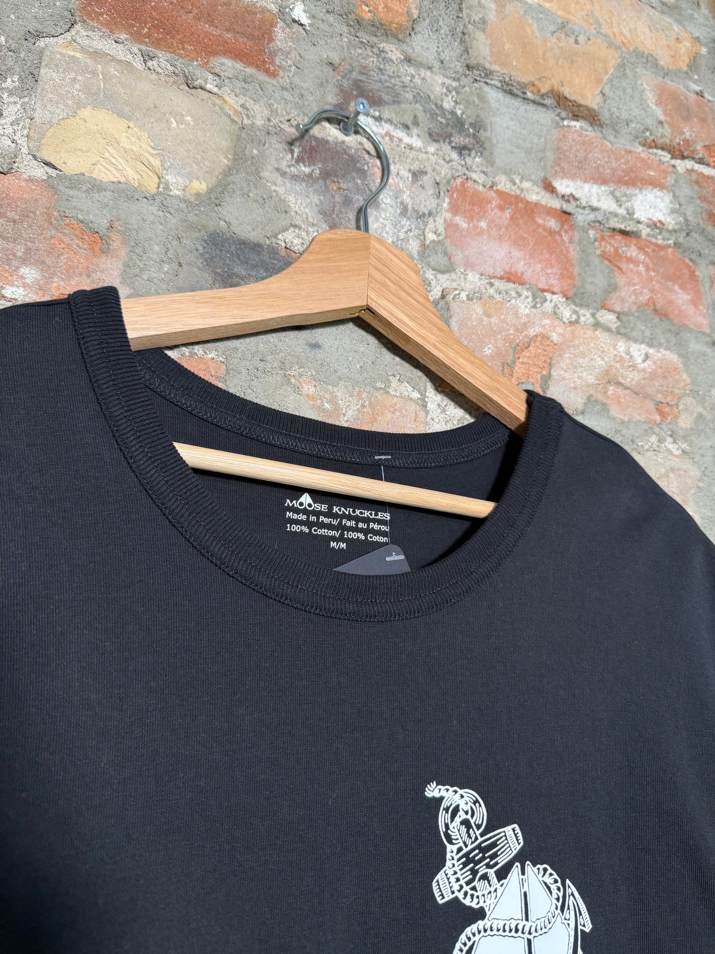 (M) Moose Knuckles Anchore Black T-Shirt