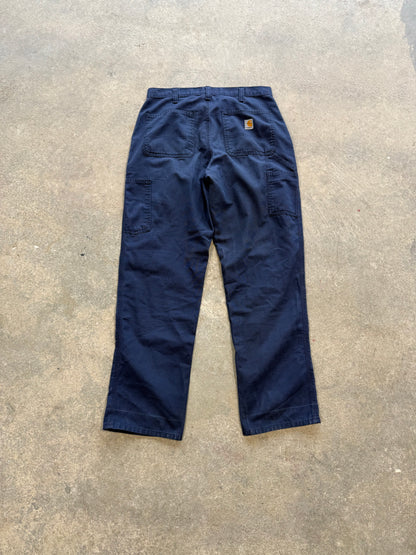 (34 Waist) Vtg Carhartt Navy Carpenter Pants