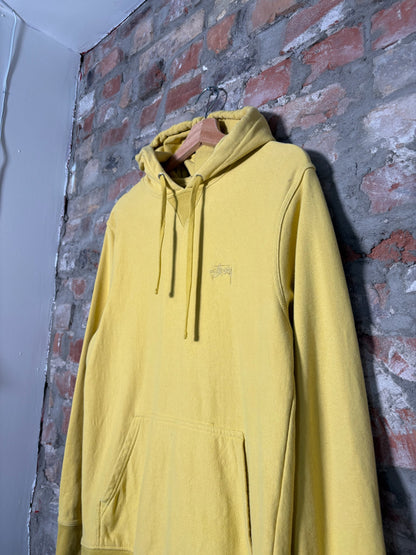Stussy Script Logo Yellow Sweater Sz S