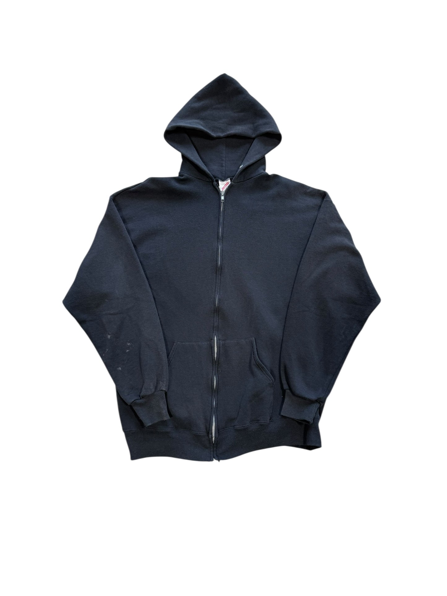 (XXL) Vtg Jerzees Black Zip-Up Hoodie